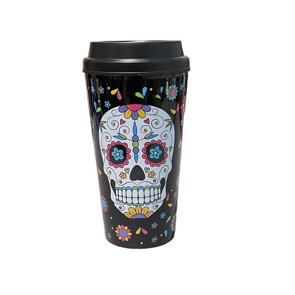 Unbranded Other - DAY OF THE DEAD TRAVEL MUG TUMBLER 16 oz NEW